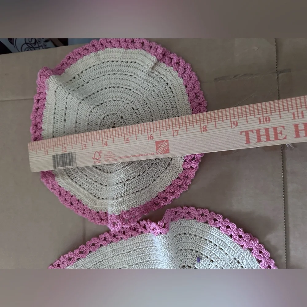 Handmade Crochet Doilies etc lot of 10 Vintage